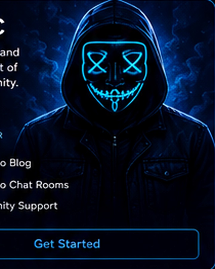 Blue masked Basic membership character